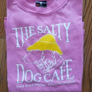 Girls Salty Dog Cafe pink tshirt Med 10-12